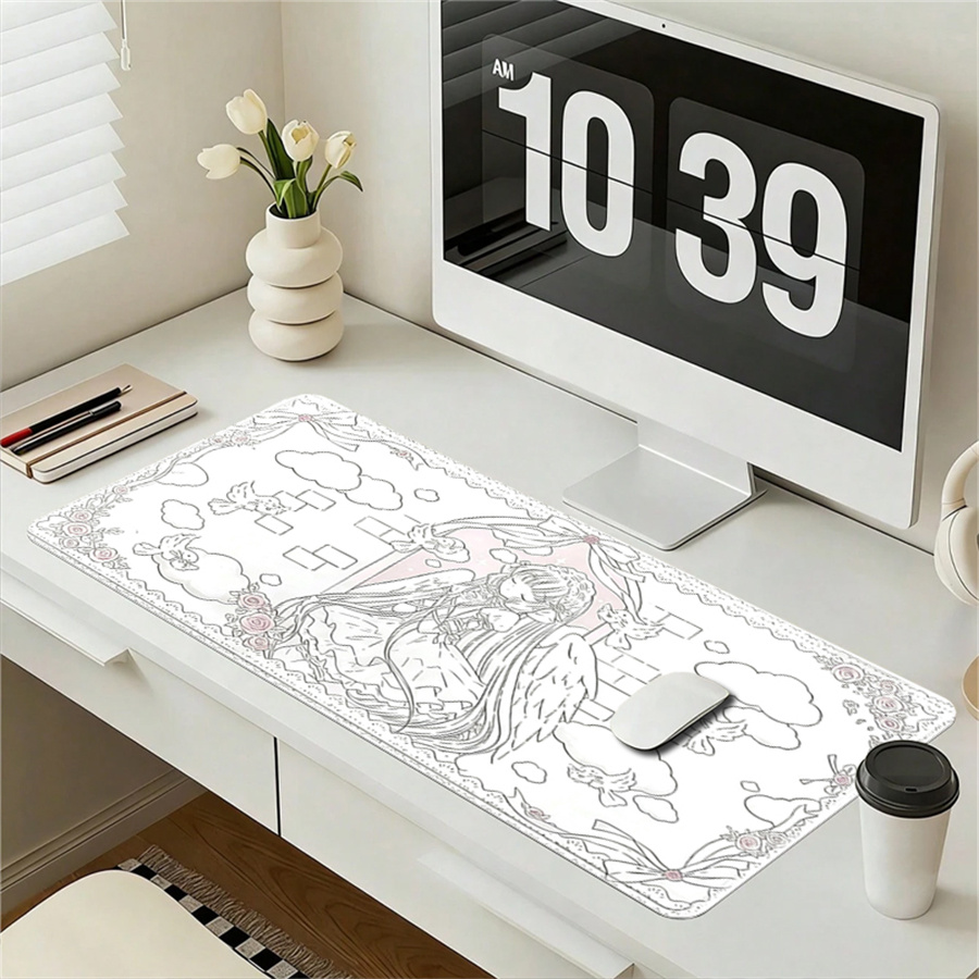 가죽 마우스 패드, 천사 소녀가 있는 책상 카펫, 빈티 - Leather Desk Pad 리뷰 및 가격